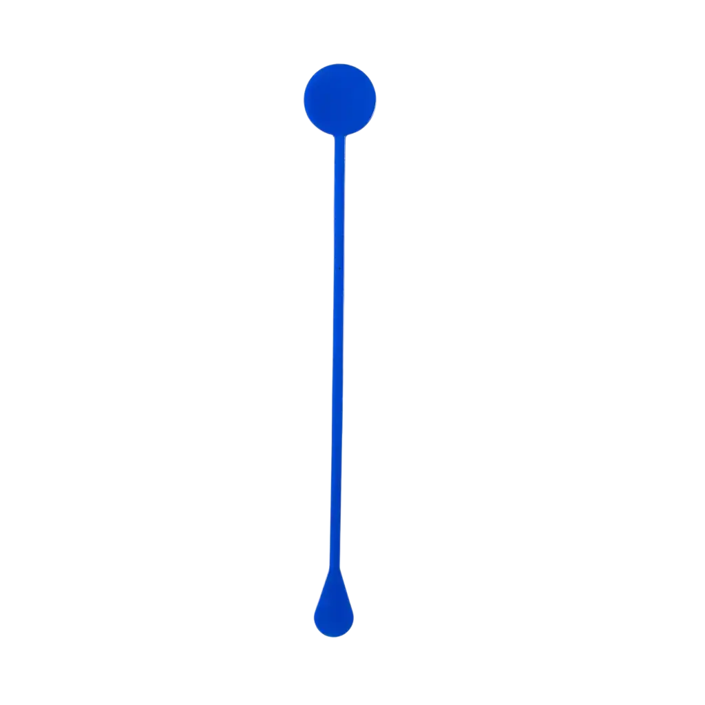 Cocktail roerstaaf 22cm in blauw PP - Herbruikbaar (Verpakking van 100)