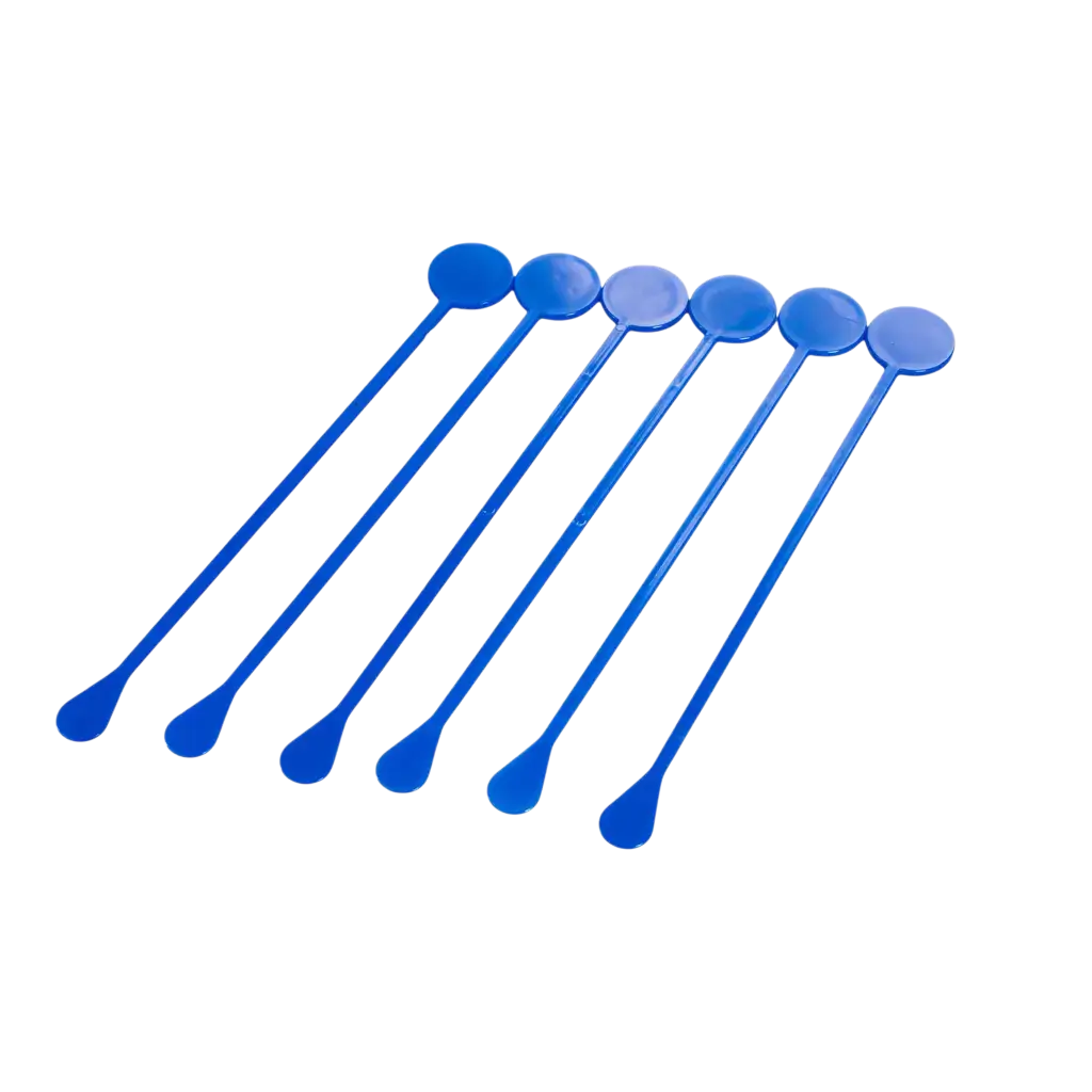 Cocktail roerstaaf 22cm in blauw PP - Herbruikbaar (Verpakking van 100)