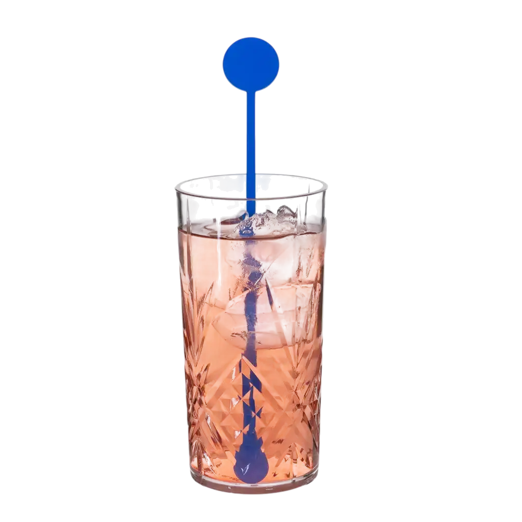 Cocktail roerstaaf 22cm in blauw PP - Herbruikbaar (Verpakking van 100)
