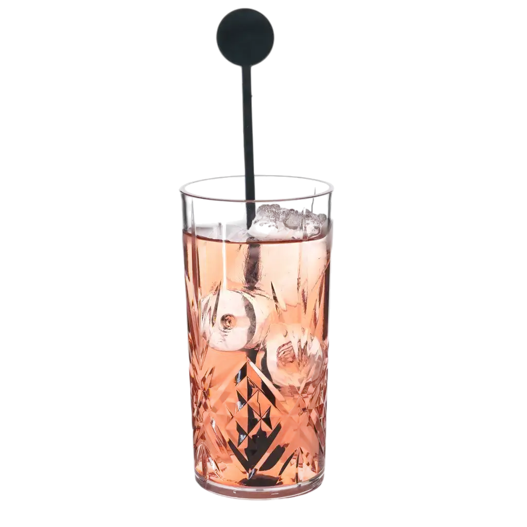 Cocktail roerstaaf 22cm in zwart PP - herbruikbaar (Verpakking van 100)