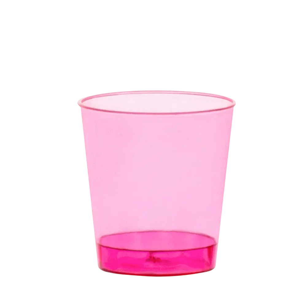 20 herbruikbare UV fluorescerende borrelglaasjes 50 ml