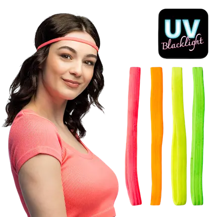 4 Neon elastische hoofdbanden