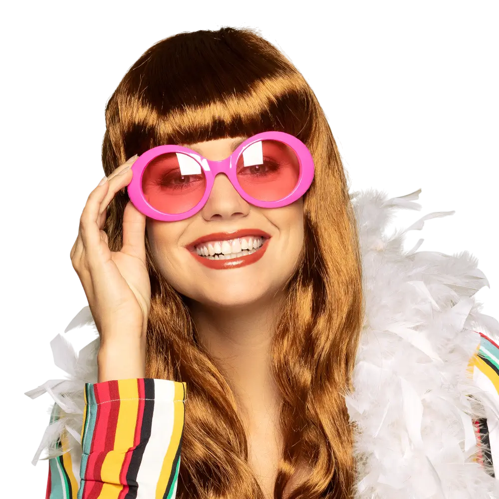 Jackie neon roze zonnebril