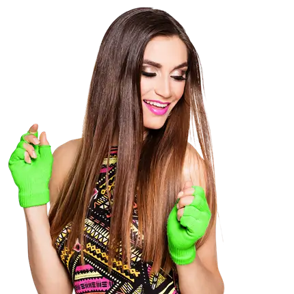 Fluorescerende groene wollen want
