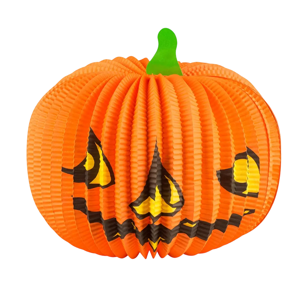 Papieren Halloween pompoen lantaarn 36 cm