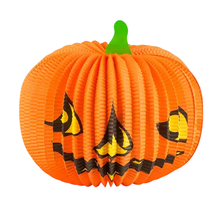 Papieren Halloween pompoen lantaarn 36 cm