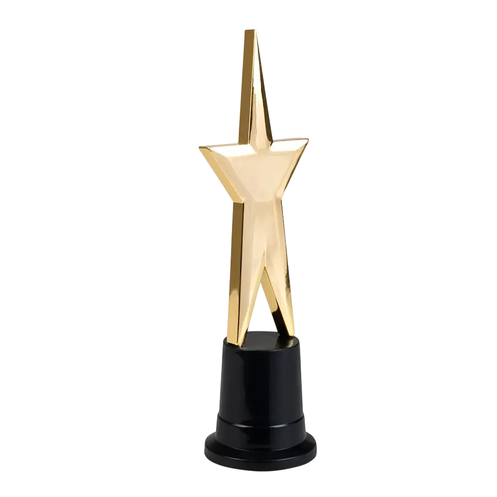 Trofee met gouden ster