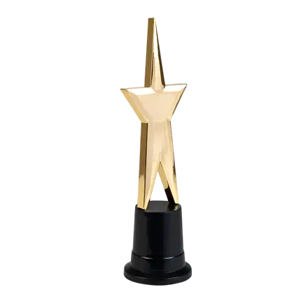 Trofee met gouden ster