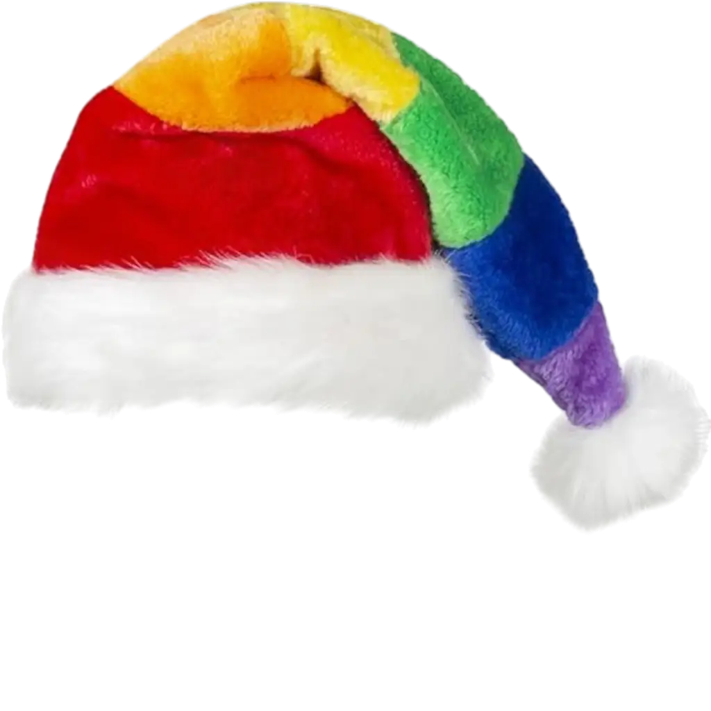 Regenboog kerstmuts