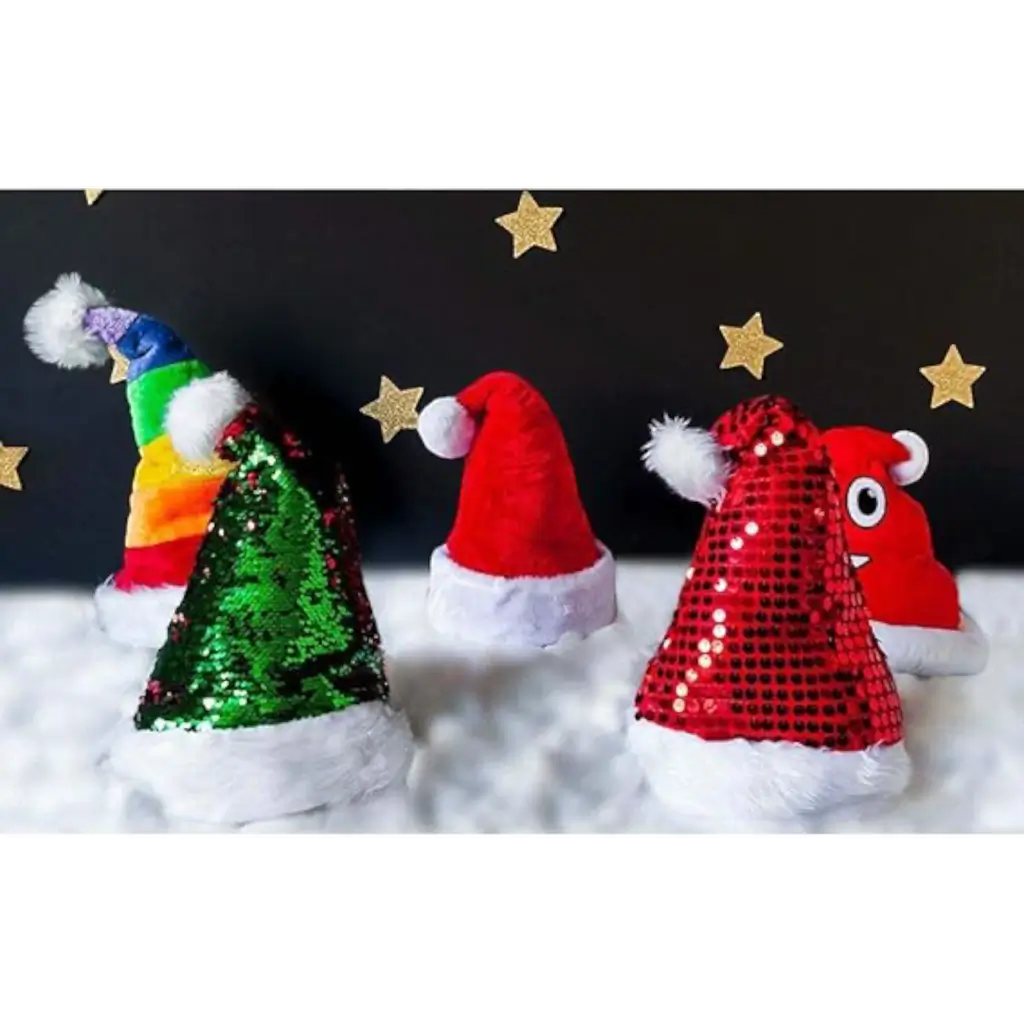 Regenboog kerstmuts
