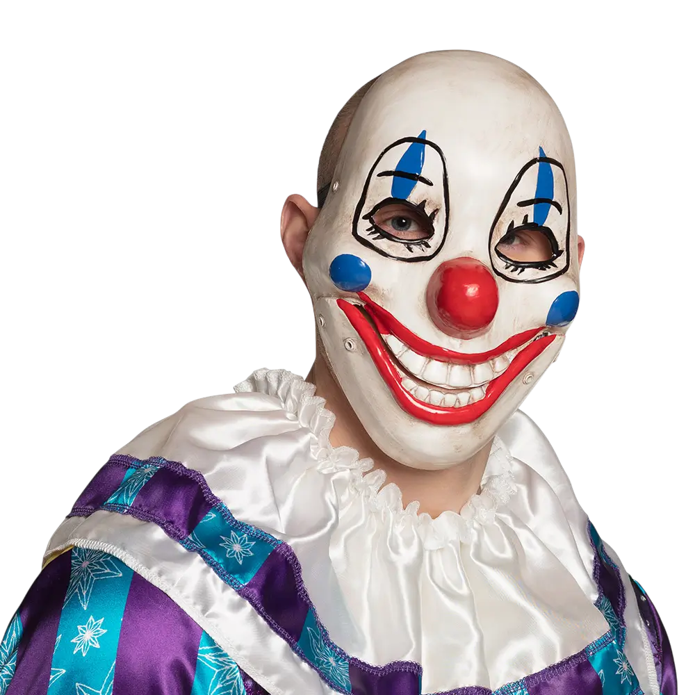 Afneembaar eng clownsmasker