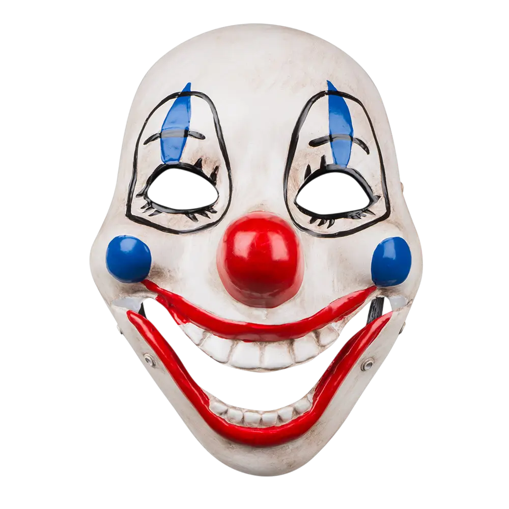 Afneembaar eng clownsmasker