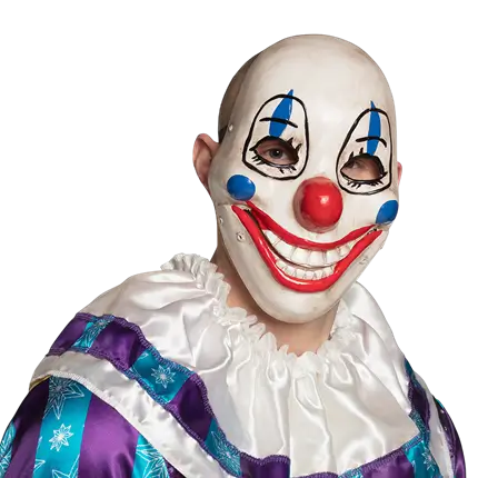 Afneembaar eng clownsmasker