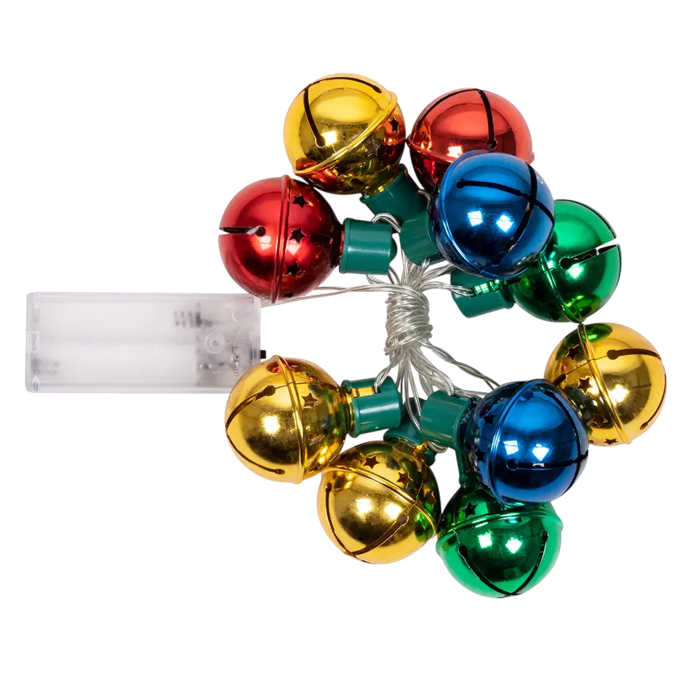 LED-strengverlichting met kerstklokken