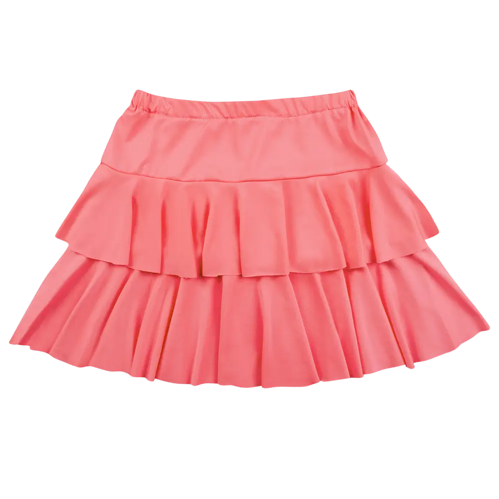 Neonroze minirok met ruches