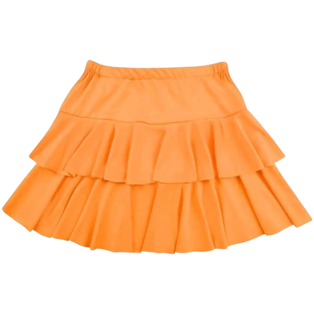 Fluorescerende oranje minirok met ruches
