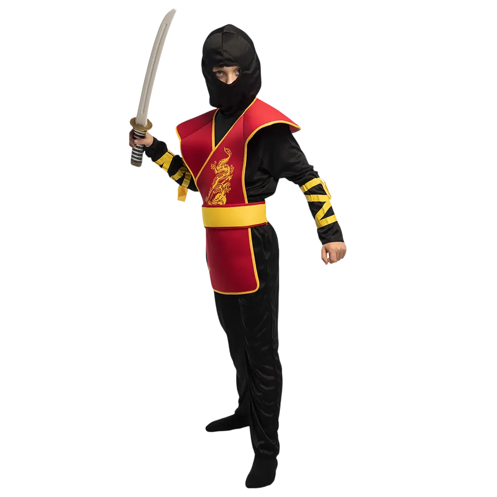 Rode draak ninja vermomming - 4-6 jaar