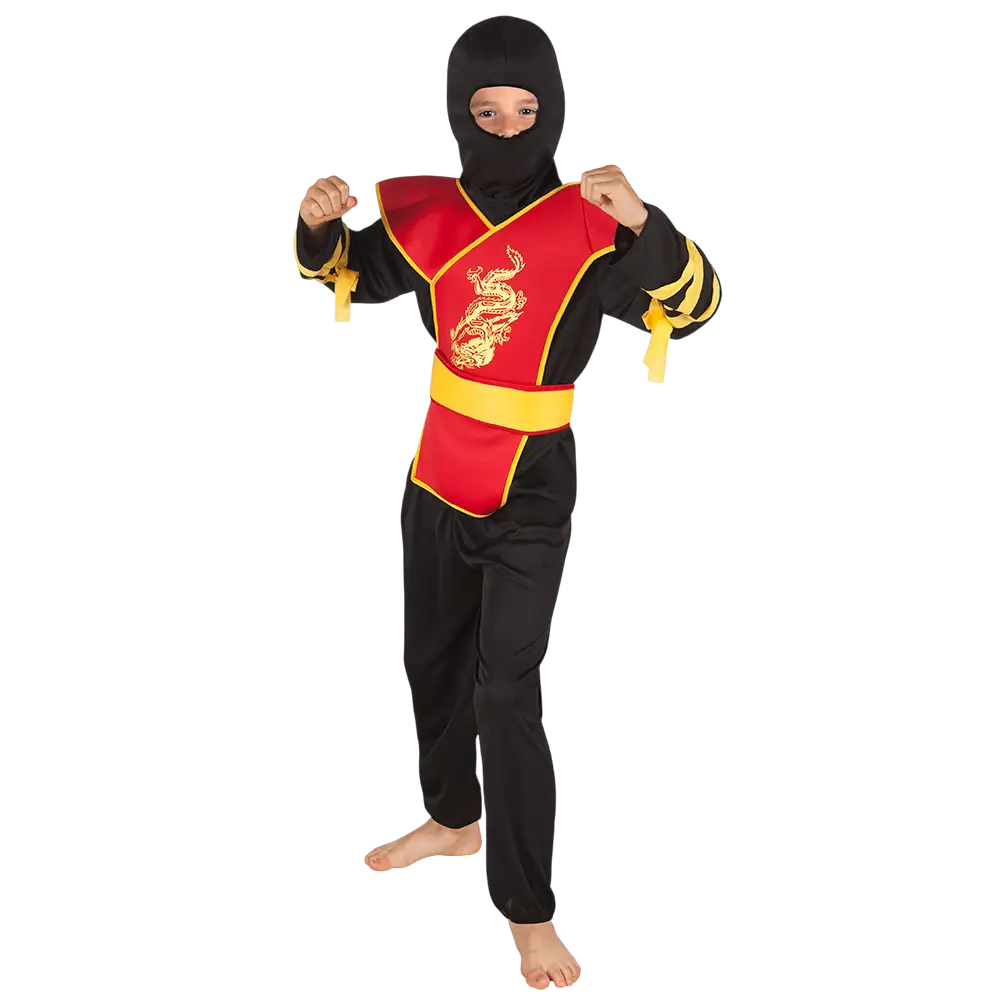 Rode draak ninja vermomming - 4-6 jaar