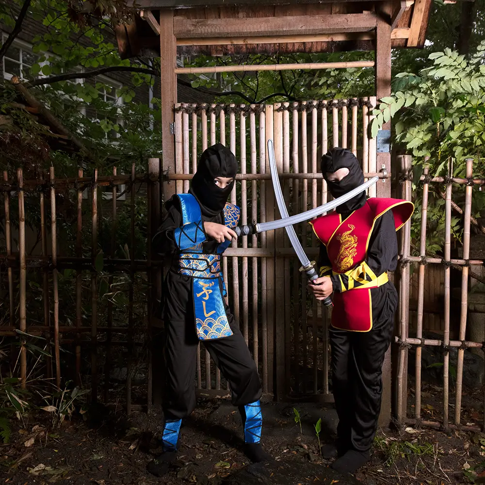 Rode draak ninja vermomming - 7-9 jaar