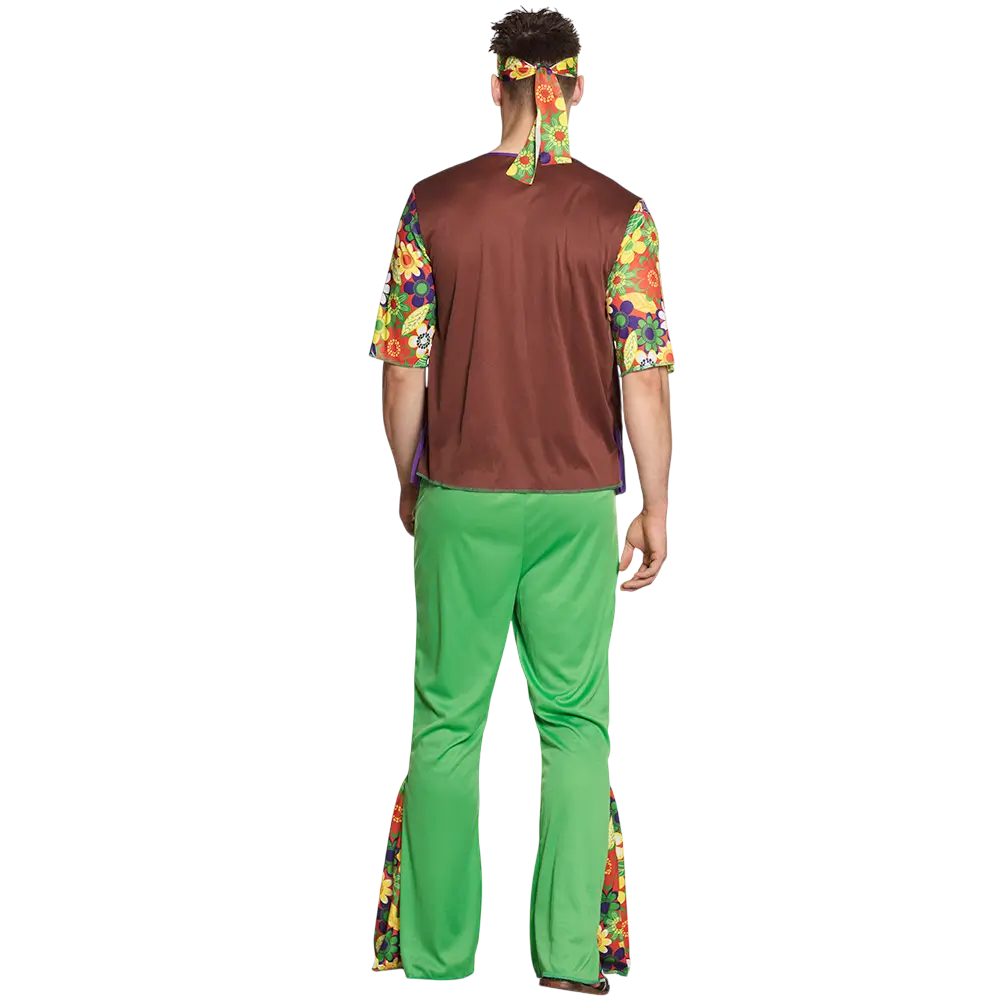 Hippie vermomming bloemen man