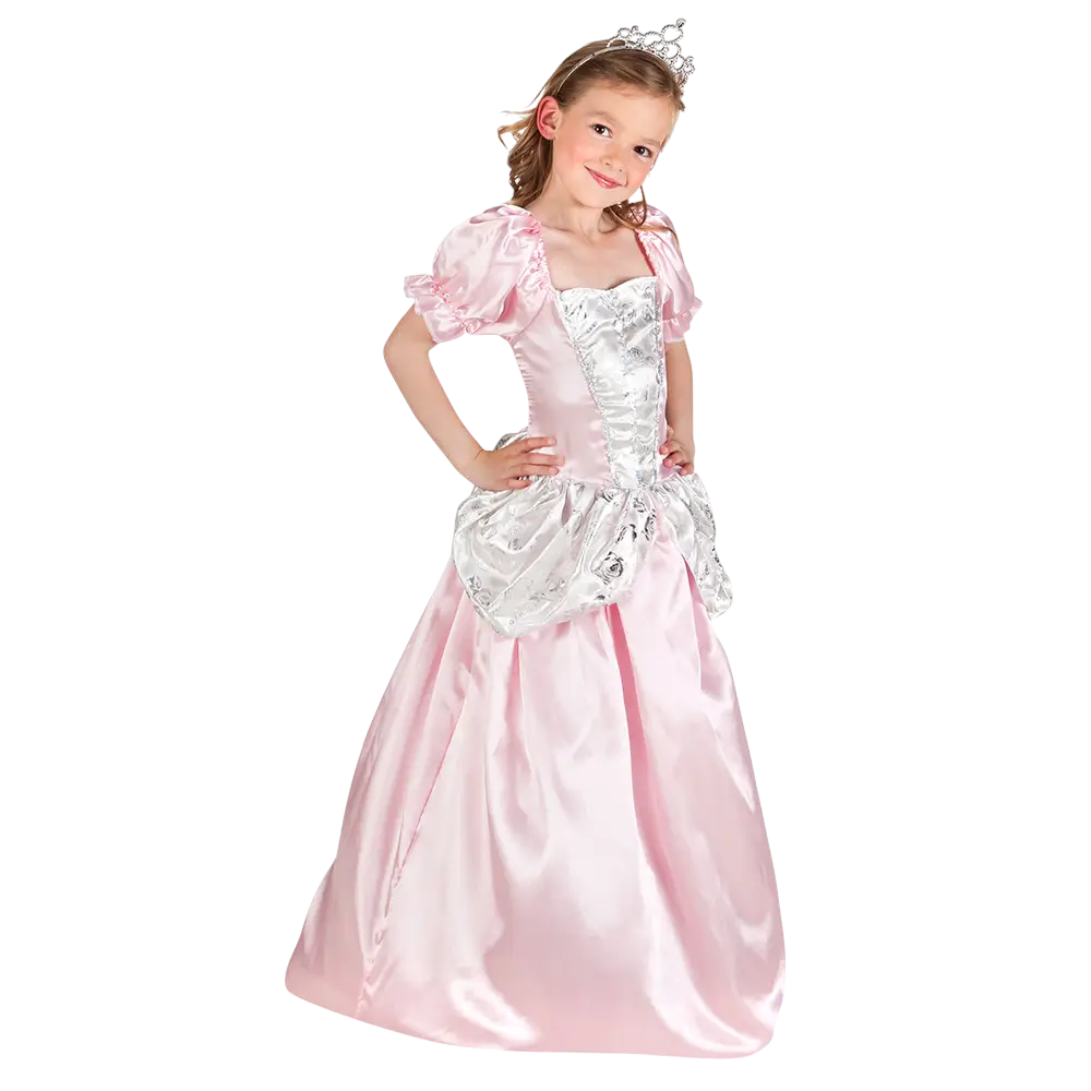 Verkleedjurk in lichtroze prinsessenjurk - 10-12 jaar