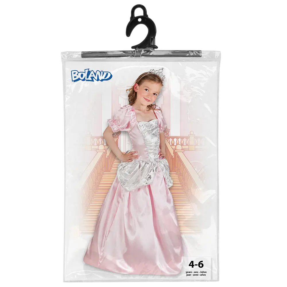 Verkleedjurk in lichtroze prinsessenjurk - 7-9 jaar