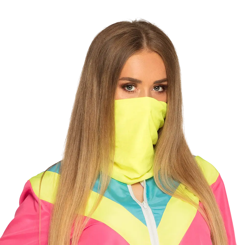 Damesoutfit in retro neonroze - XL
