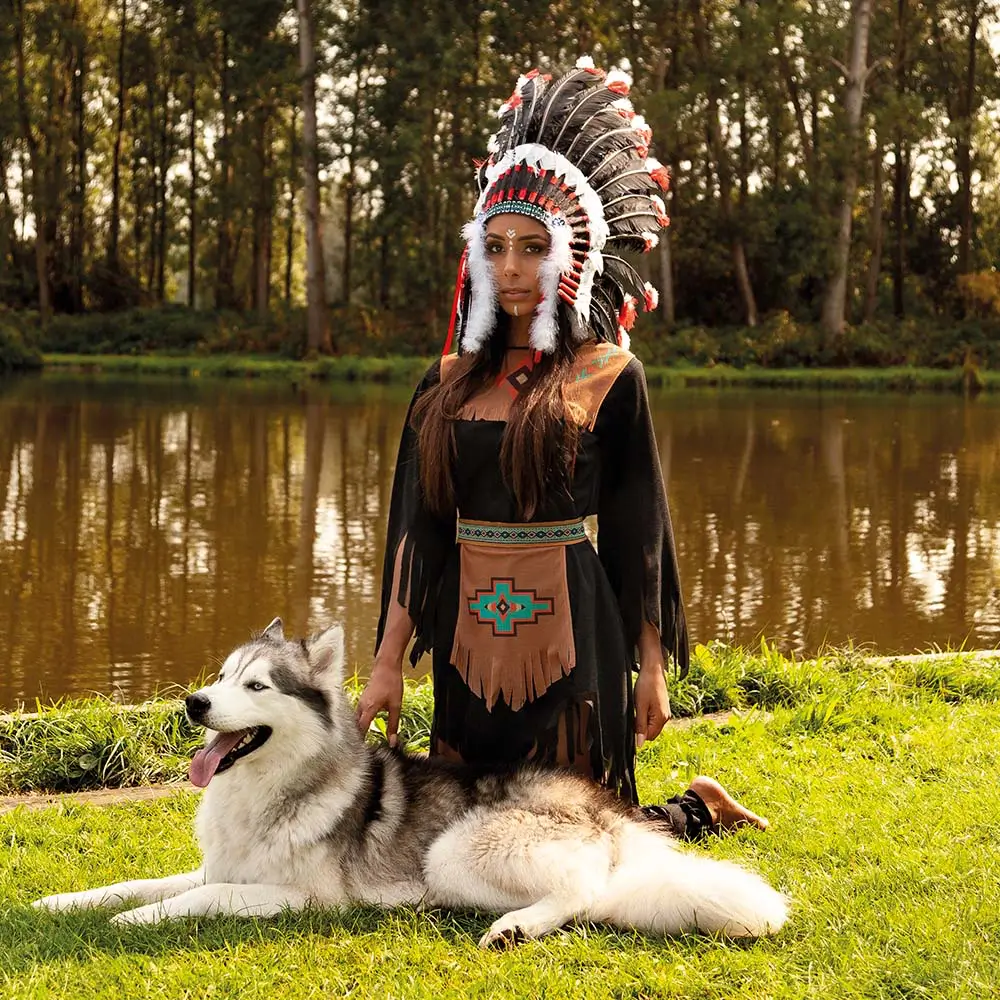 Bruin indianenkostuum voor dames - 40/42
