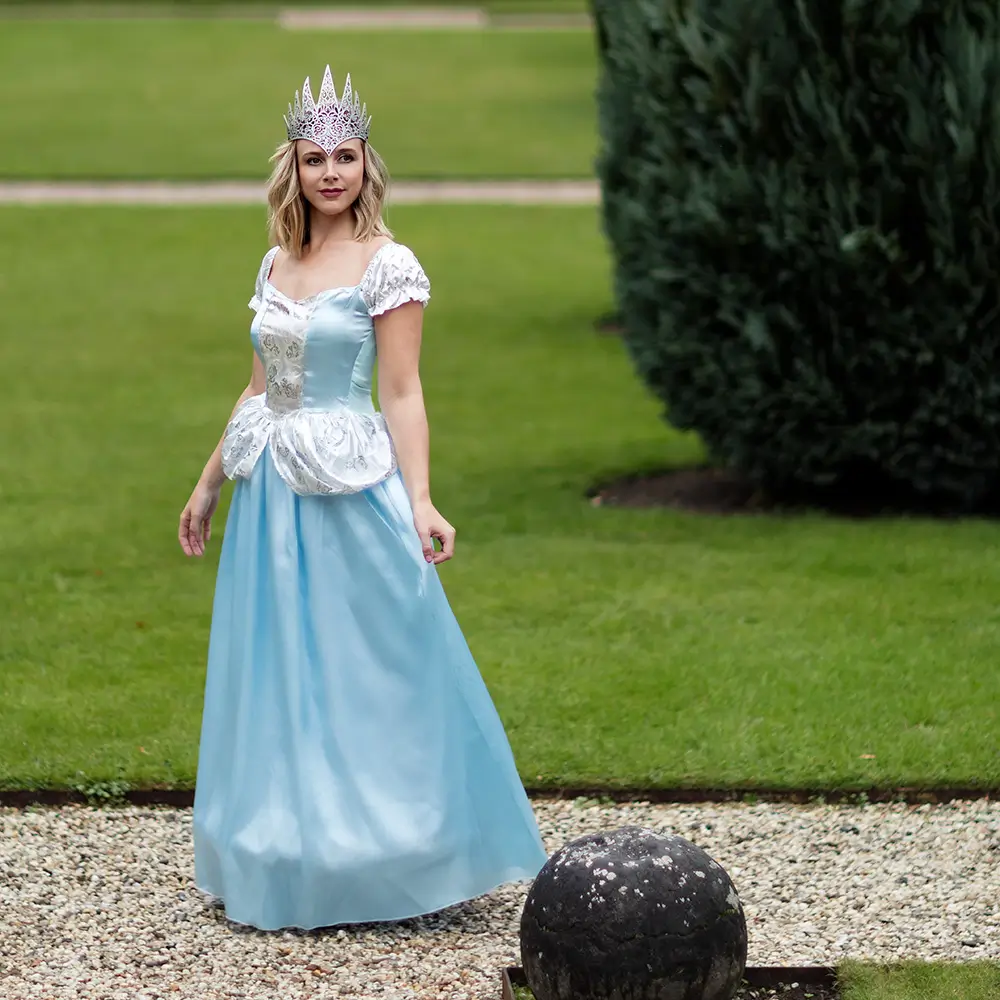 Verkleedjurk in lichtblauwe prinsessenjurk - 40/42