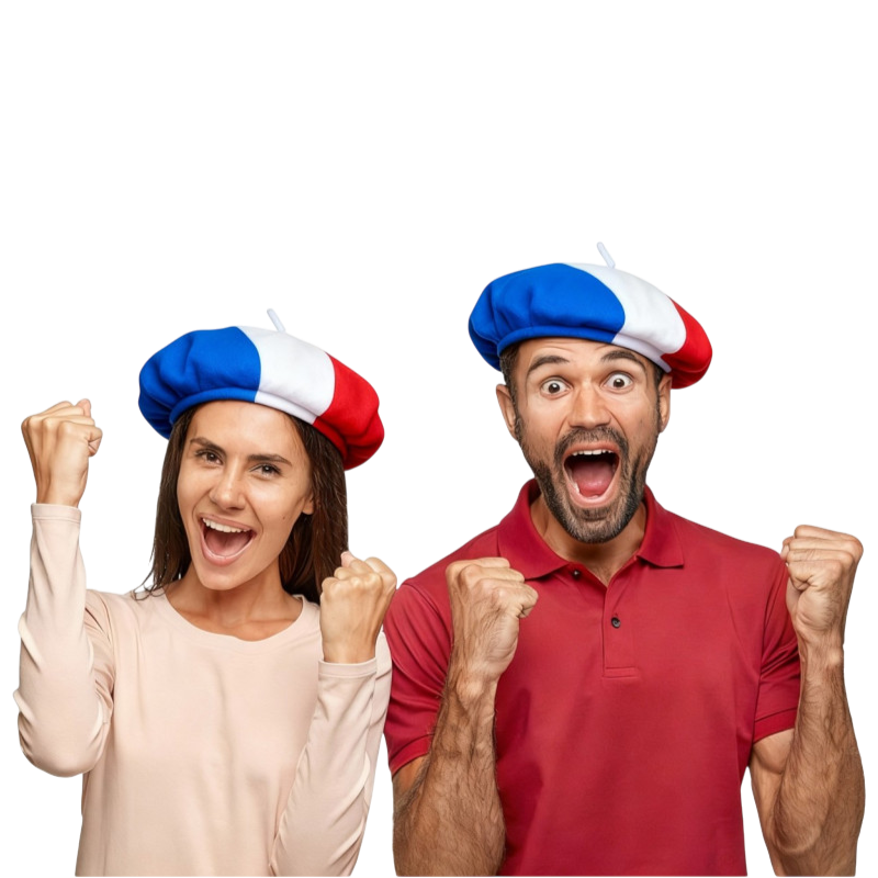 Frankrijk driekleur vilten baret