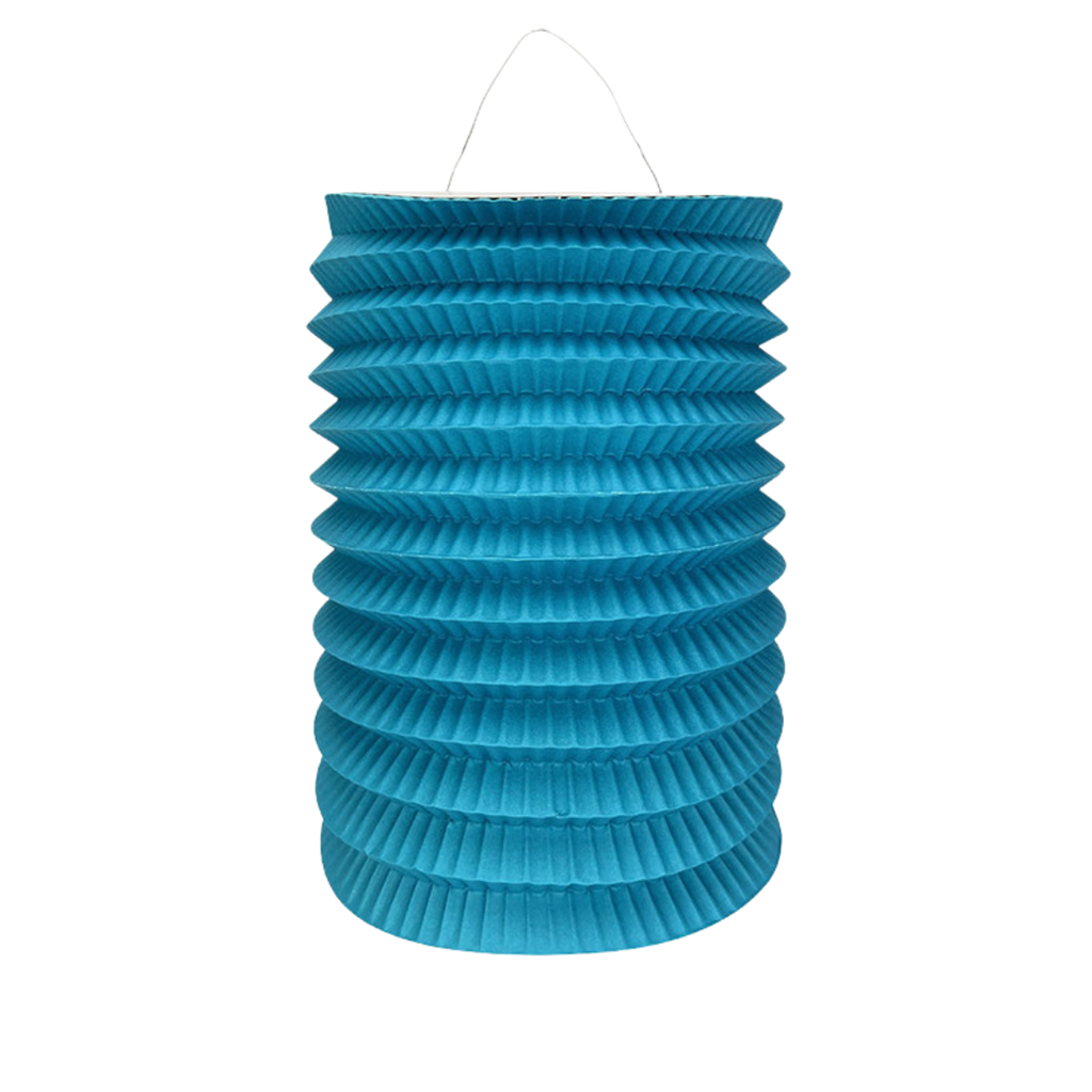 12 Blauwe papieren lampions - 16 cm