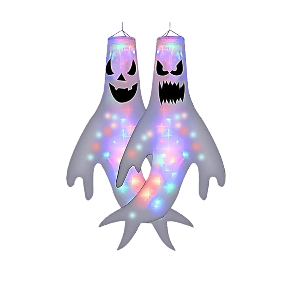 LED hangend spook 120 x 63 cm 2 verschillende designs incl. batterijen