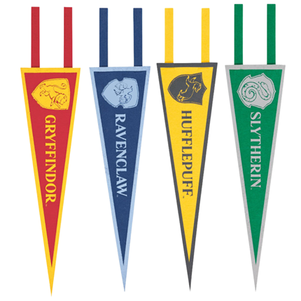 4 Harry Potter stoffen banners om op te hangen