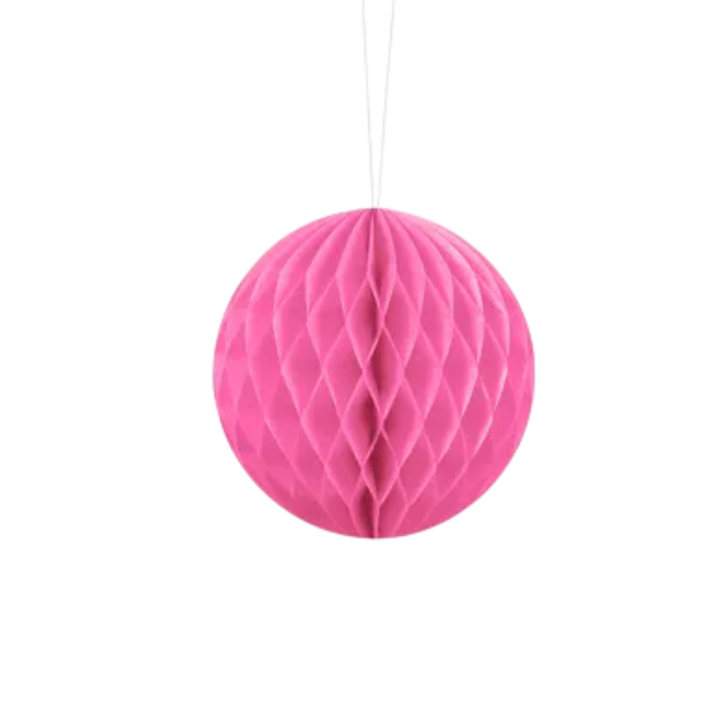 Roze honingraatbal - 10 cm