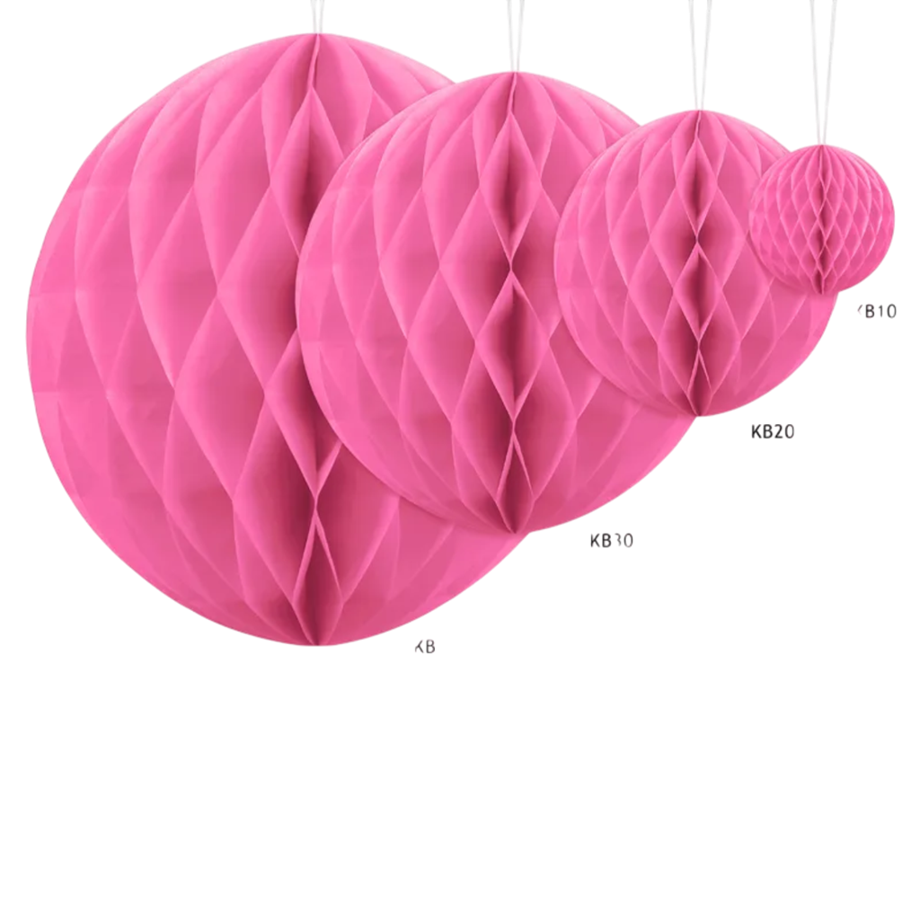 Roze honingraatbal - 10 cm