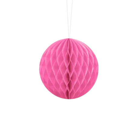 Roze honingraatbal - 10 cm