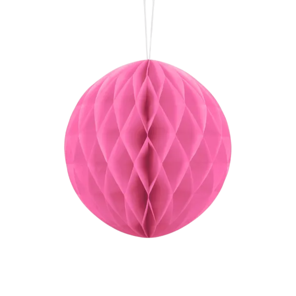 Roze honingraatbal - 20 cm