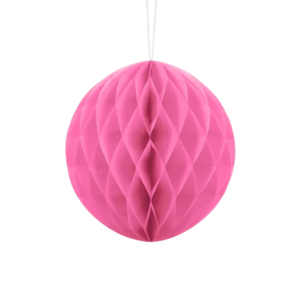 Roze honingraatbal - 20 cm