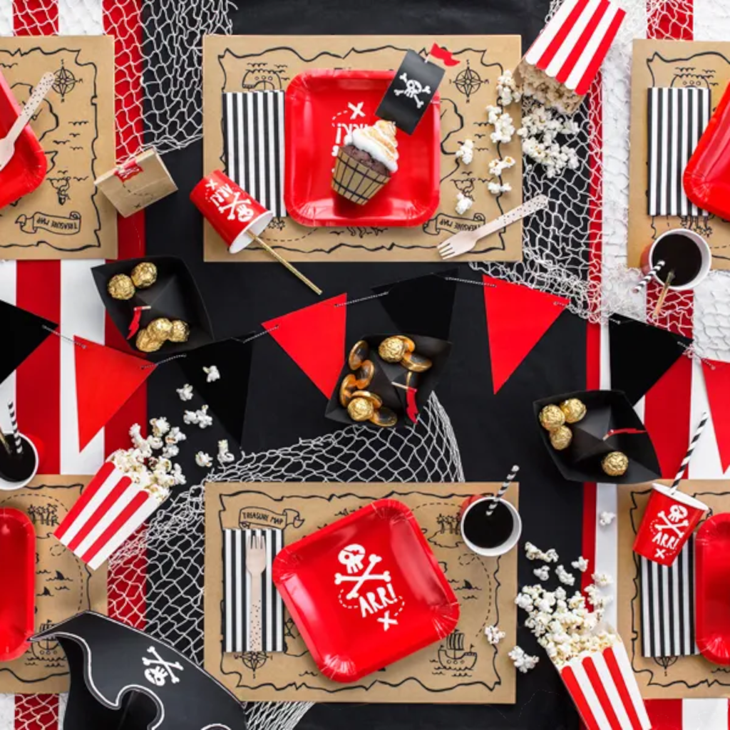 6 rood-wit gestreepte popcorndozen