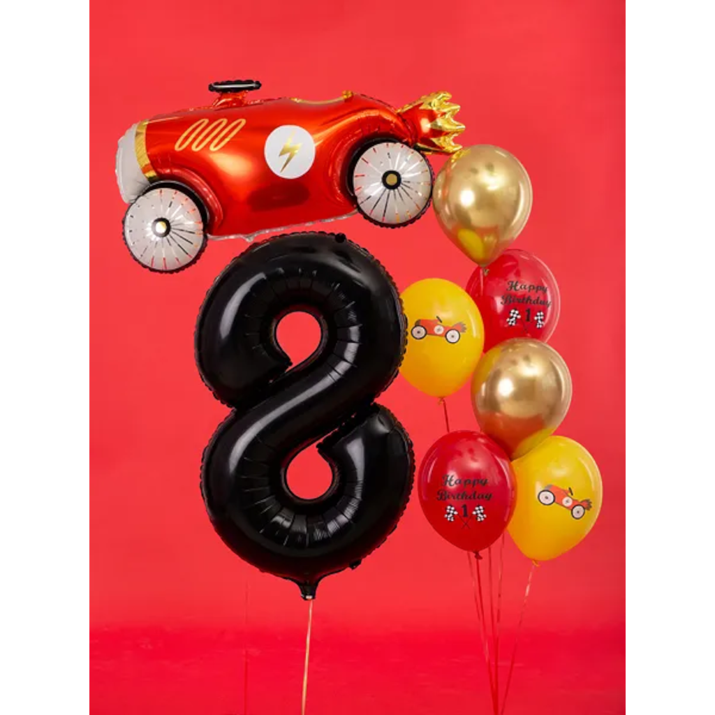 Ball Chiffre ''8'', aluminium, 86cm, zwart