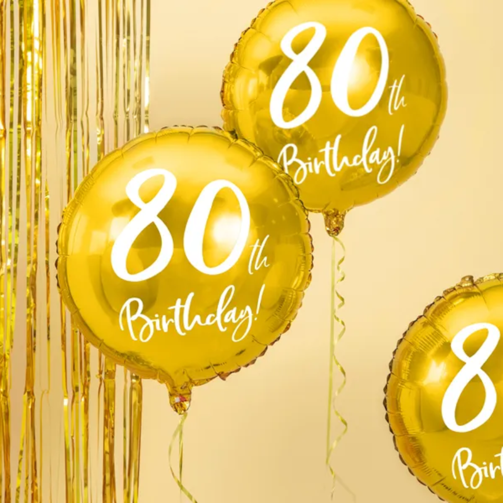 Gouden verjaardagsballon 80 jaar