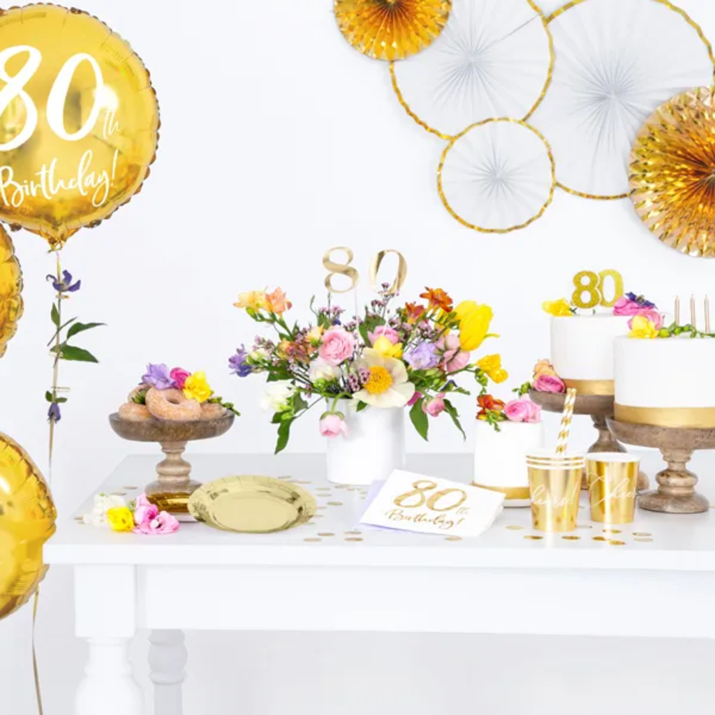 Gouden verjaardagsballon 80 jaar