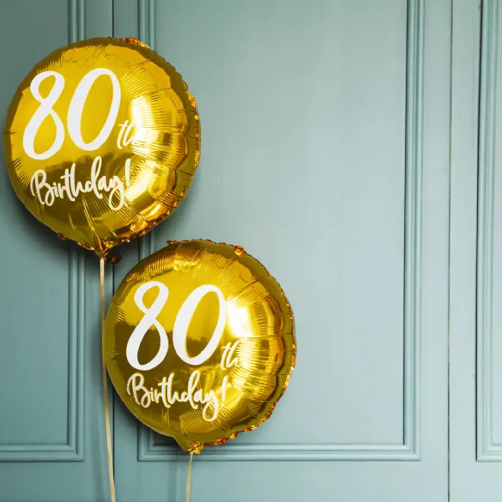 Gouden verjaardagsballon 80 jaar