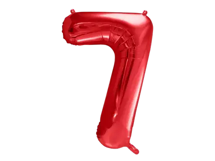 Bal Chiffre ''7'', aluminium, 86cm, rood