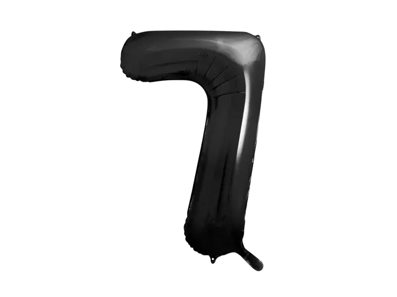 Ball Chiffre ''7'', aluminium, 86cm, zwart