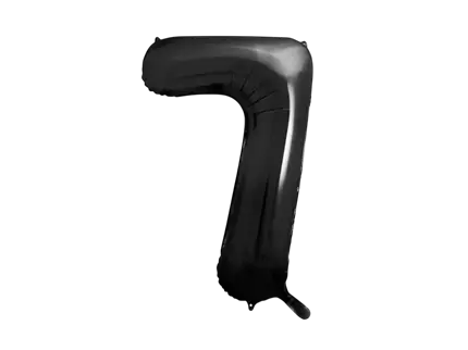 Ball Chiffre ''7'', aluminium, 86cm, zwart