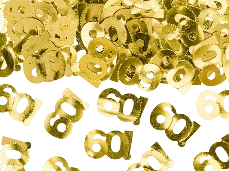 Gouden confetti 60 jaar