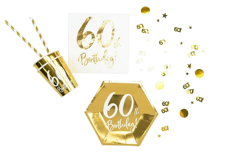 Gouden confetti 60 jaar