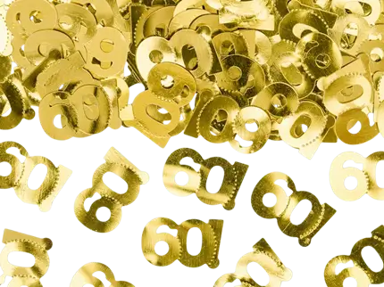Gouden confetti 60 jaar