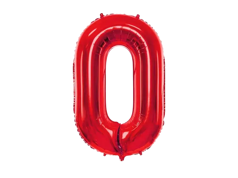 Bal Chiffre ''0'', aluminium, 86cm, rood